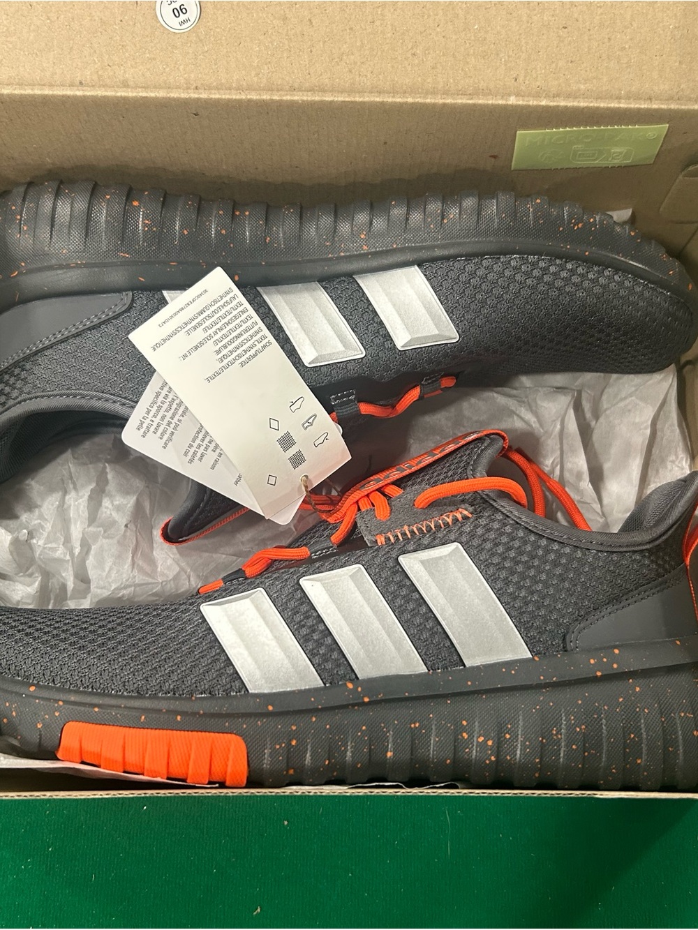 adidas Gray and Orange Men's Training Sneakers